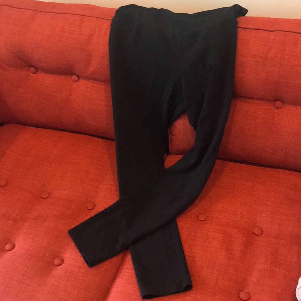 Black full panel maternity slacks